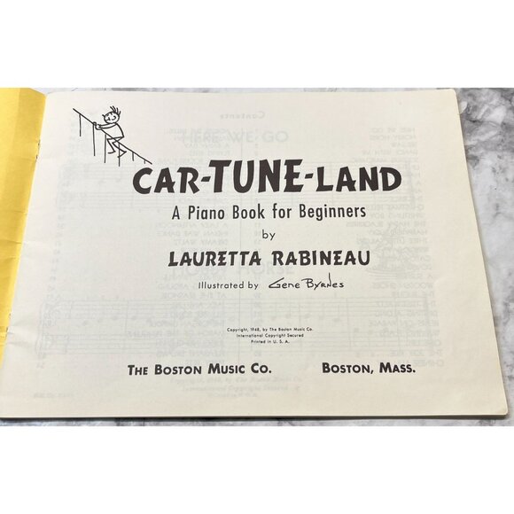 Vintage Car Tune Land Piano Book for Beginners 40s Sheet Music Gene Byrnes Illus - Picture 2 of 8